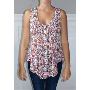 Floral Chiffon Tie Tank